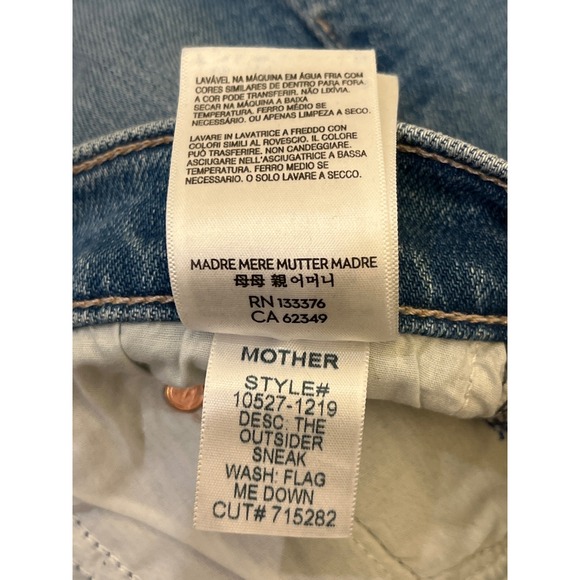 MOTHER Jeans The Outsider Sneak Light Wash Denim Women's Size 26 - Picture 11 of 12